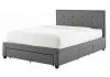 4ft6 Double Montey Button back headend,fabric upholstered grey drawer storage bed frame 6